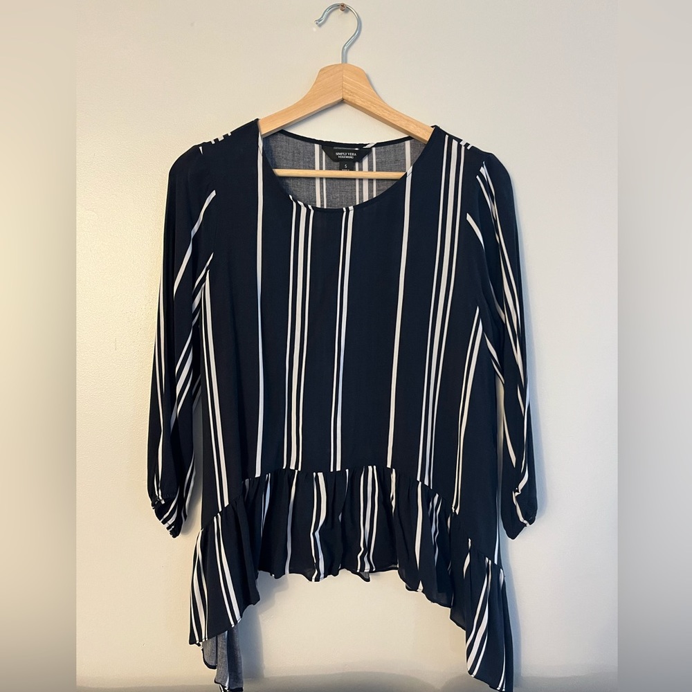 Simply Vera, Vera Wang, Women’s Blouse, Navy Blue